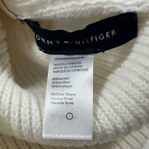 Tommy Hilfiger Rib Cuff Beanie NWT Stripe Red White Blue 100% Authentic NEW - Picture 5 of 7